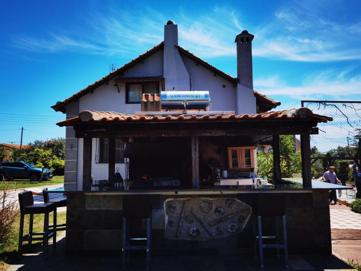 Rural Villa Private Pool, Bbq, Court ,20' Airport Nea Kallikrateia Exterior foto