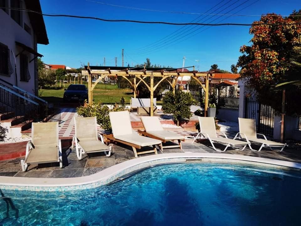 Rural Villa Private Pool, Bbq, Court ,20' Airport Nea Kallikrateia Exterior foto